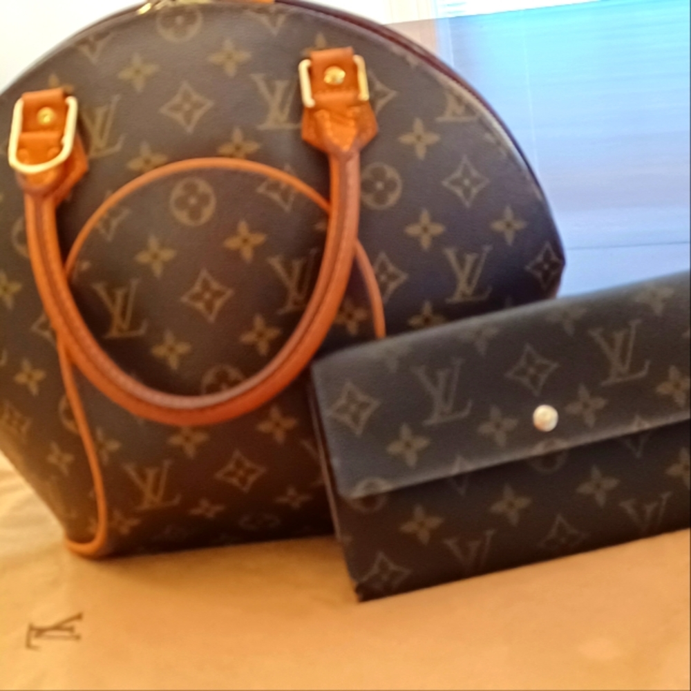 Louis Vuitton Vintage Porte Tressor Brown Monogram Wallet - 100% Authentic
